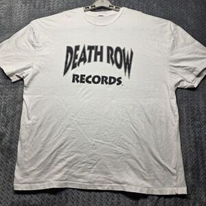Death Row Records Crooks T Shirt White Graphic Men's XXL Hip Hop